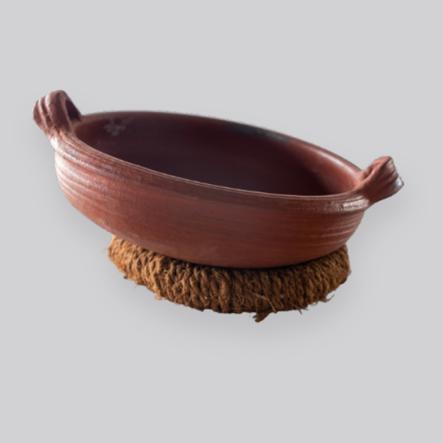 Frying Pan / Kadai / Clay Curry Pan with lid