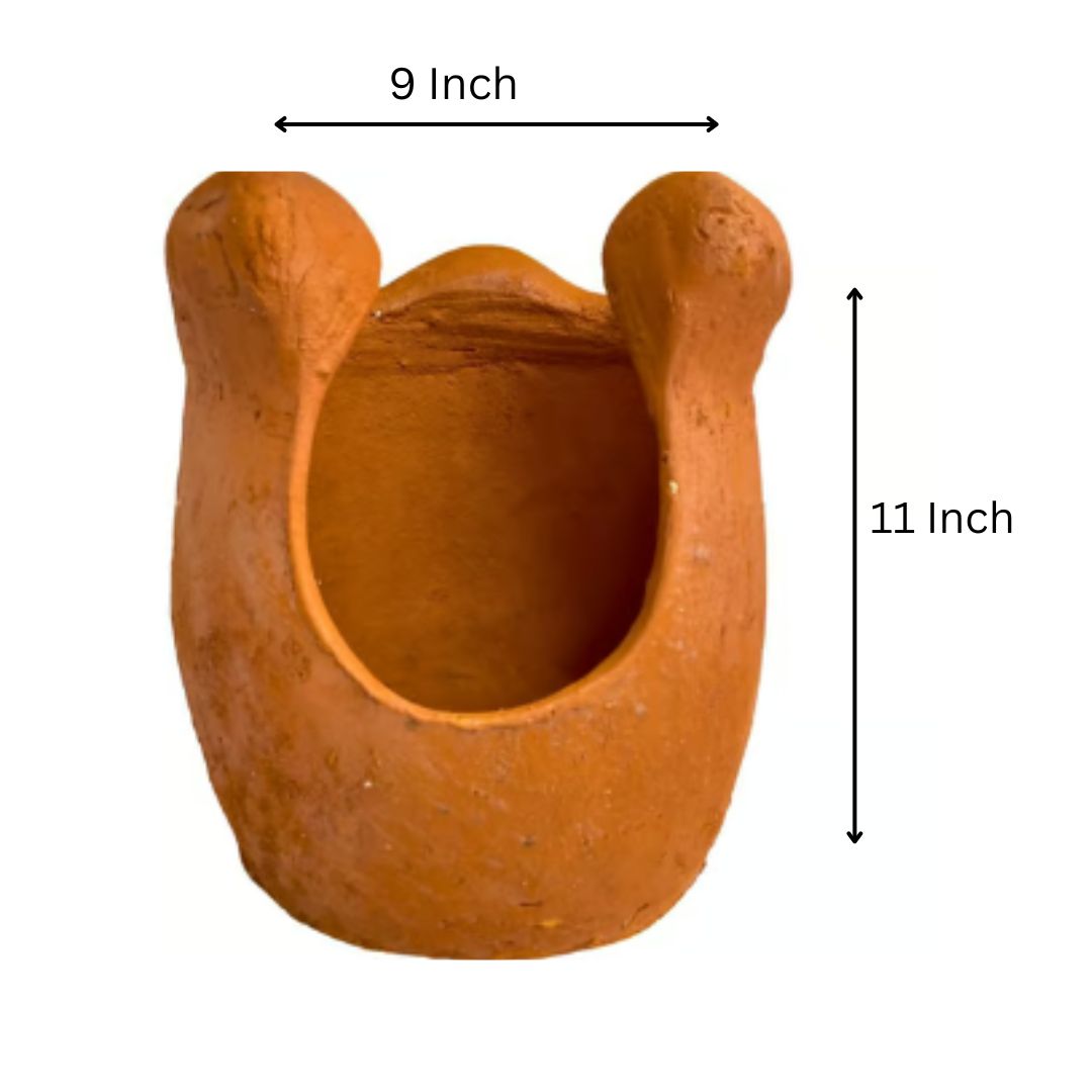 Terracotta stove/ Mud stove/Chulah Wide Open