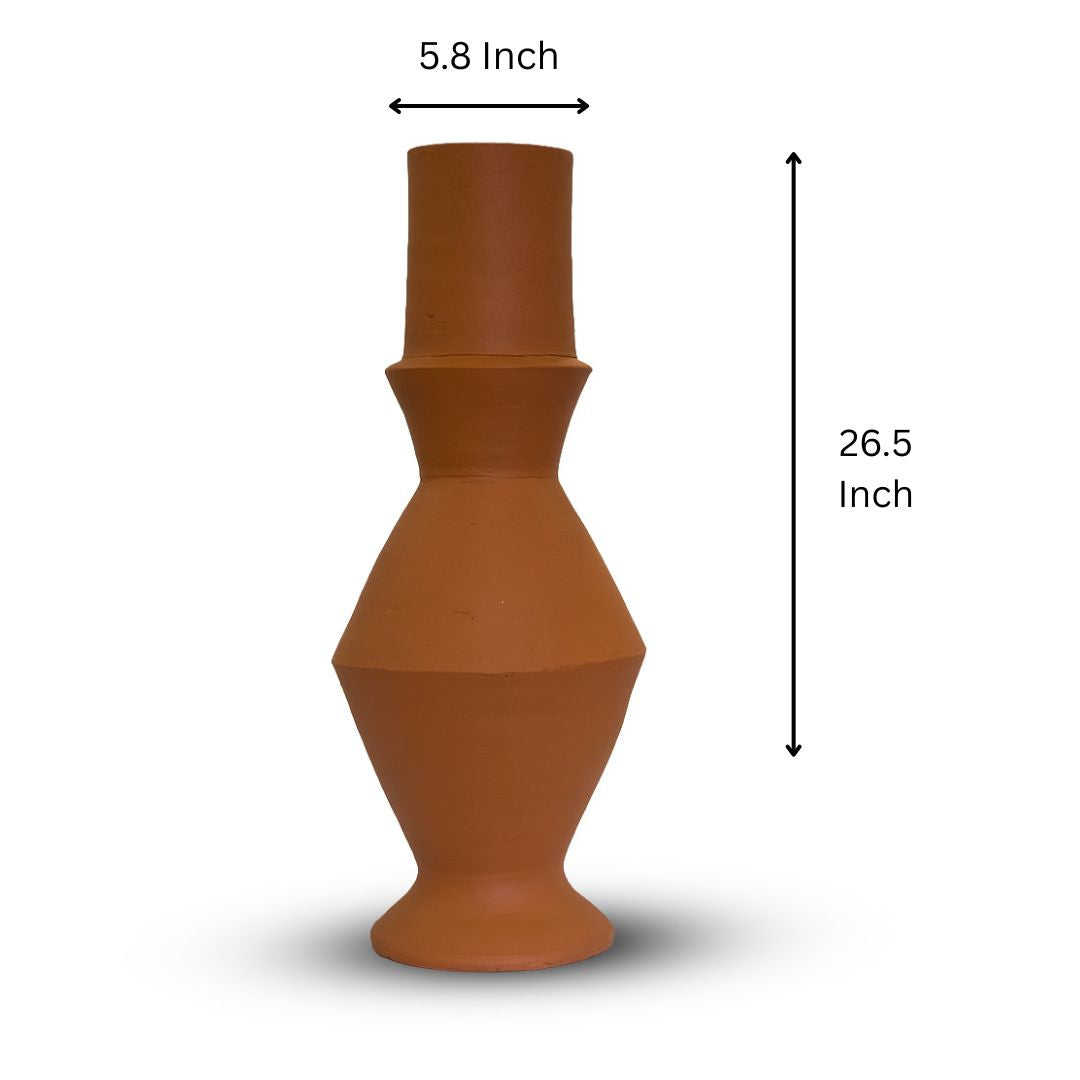 Handcrafted Terracotta Statement Vase / Flower Vase