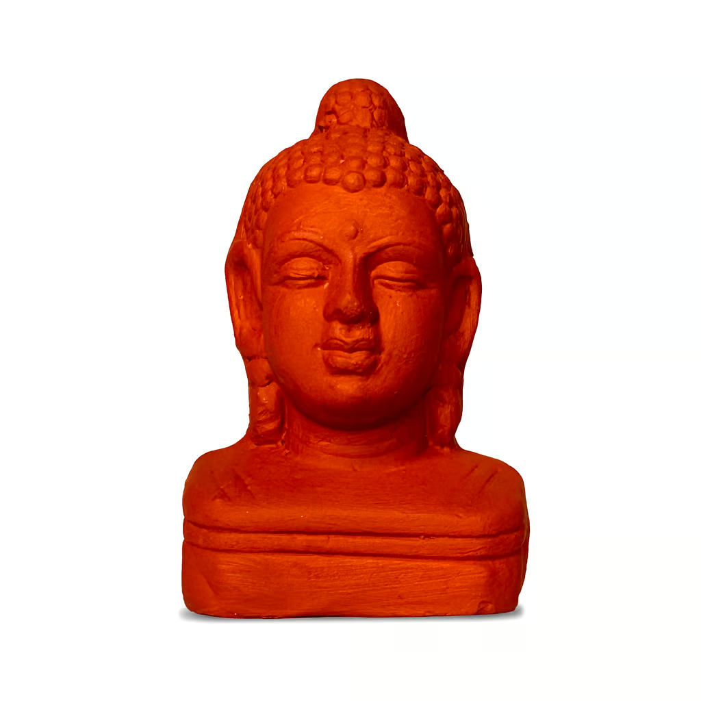 Clay Buddha Face