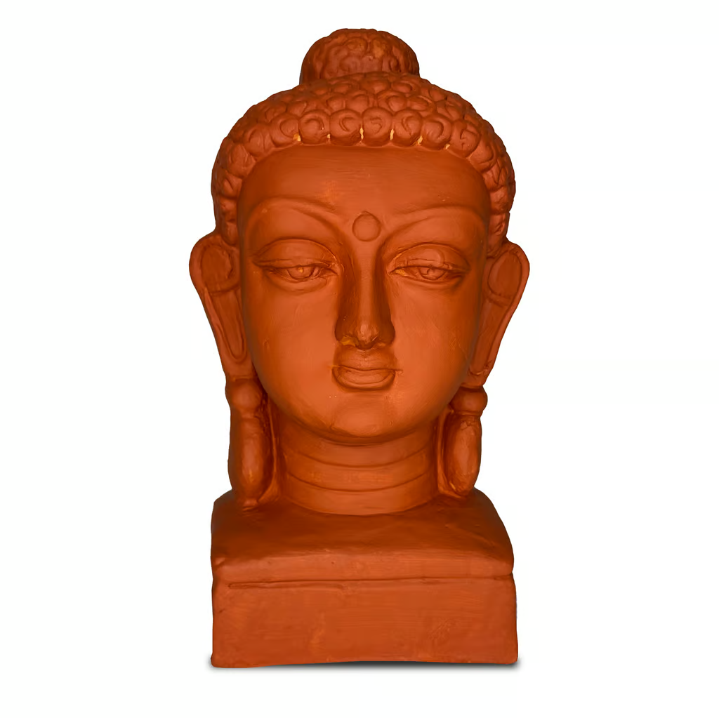 Clay Buddha Face