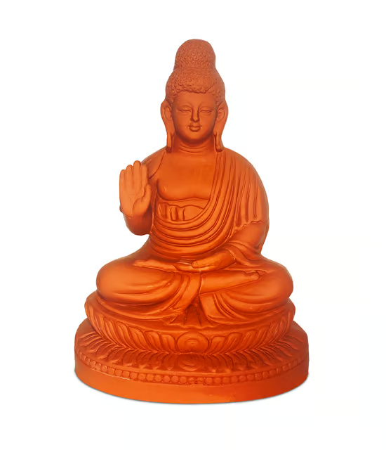 Terracotta Blessing Buddha / Clay Buddha