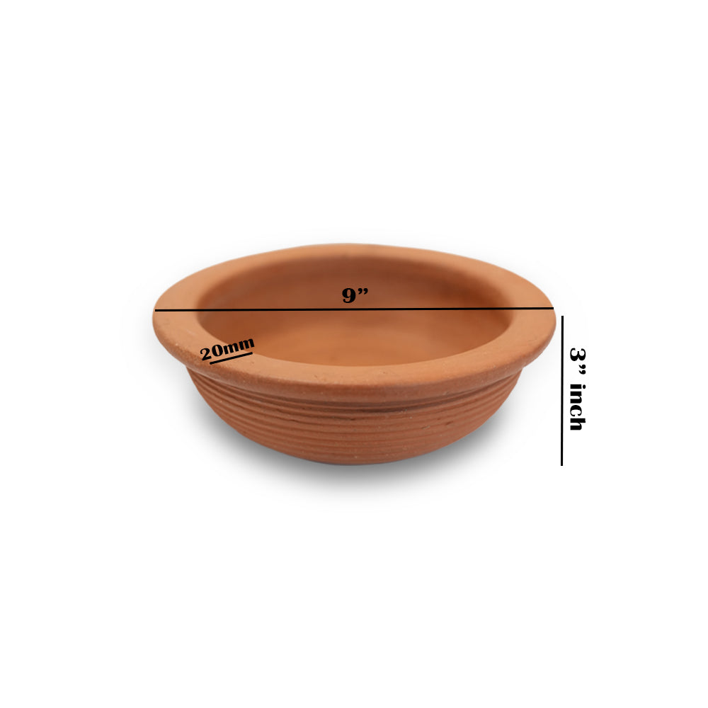 9" Filler slab mud/clay pots | With Rim