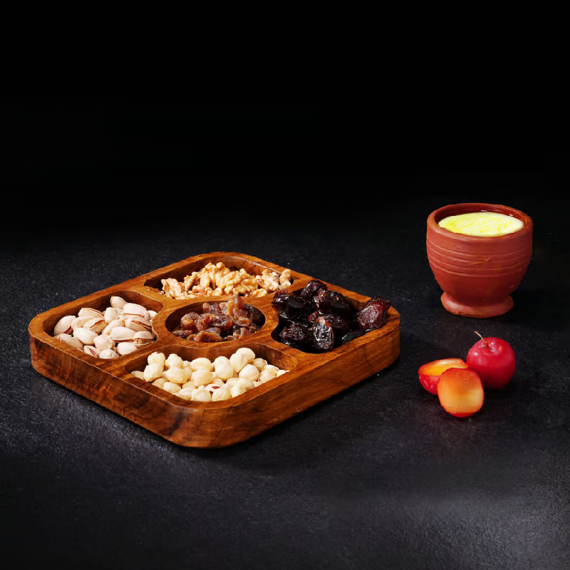 Wooden 3D cut Serving Tray