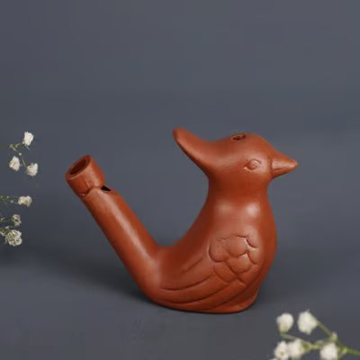 Clay Bird Water Whistle Musical Instrument